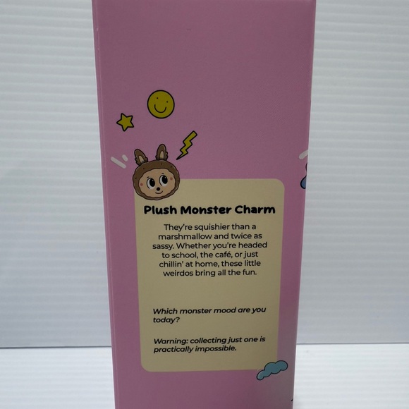 YELLOW All Things Mochi Monster Plush Charm Keychain A Little Obsessed Labubu - Picture 2 of 5
